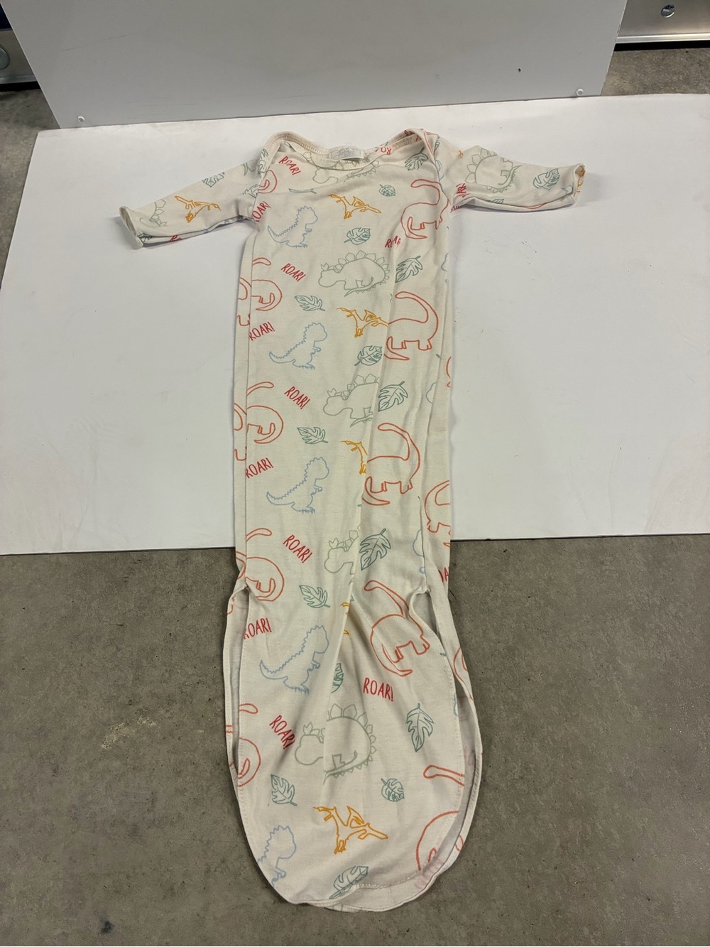 Cream Dinosaur Sleep Sack Pajamas for Kids - Long Sleeve